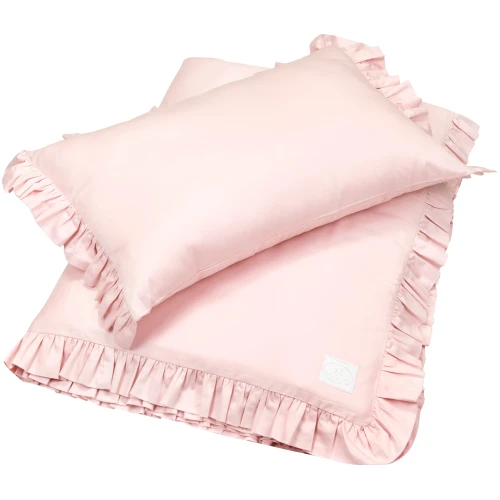 Pościel Junior bez wypełnienia z falbanką Blush