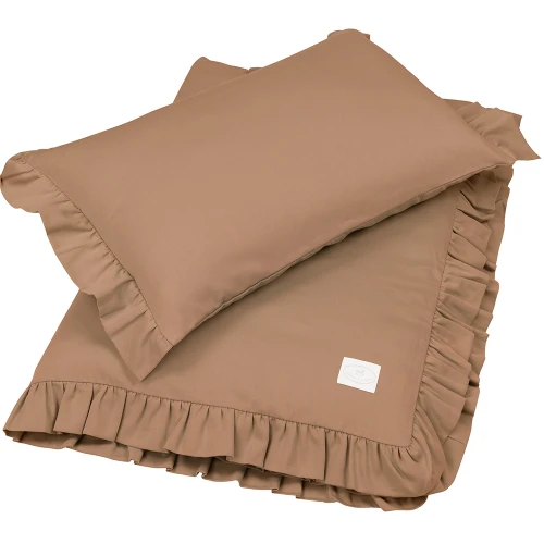 Bed linen SG non filled Junior with ruffles Chocolate