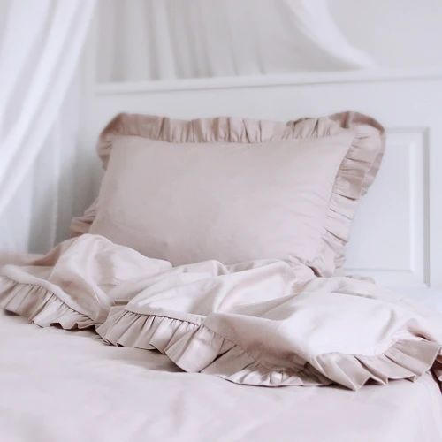 Bed linen SG non filled Junior  with ruffles Nude
