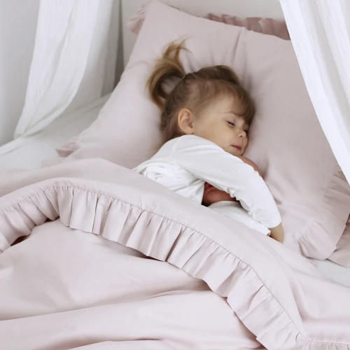 Bed linen SG non filled Junior  with ruffles Powder Pink