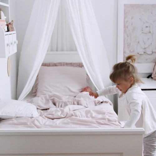 Bed linen SG non filled Junior  with ruffles Powder Pink