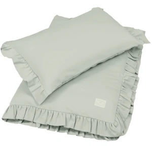 Pościel Junior bez wypełnienia z falbanką Pustynna zieleń