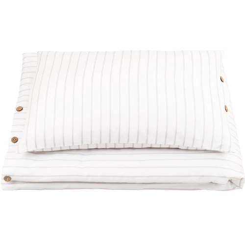 Pościel Stripes Junior bez wypełnienia Szary