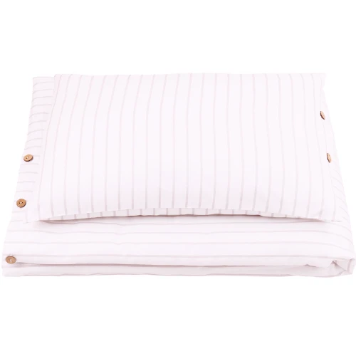 Bed linen stripes Junior (without filling) Powder pink