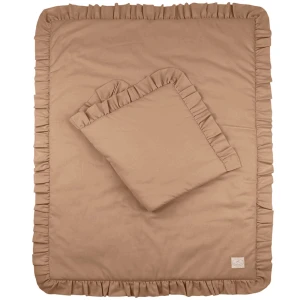 Pościel z wypełnieniem Baby z falbanką Czekoladowa