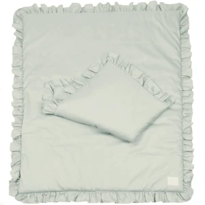 Pościel z wypełnieniem Baby z falbanką - Pustynna zieleń