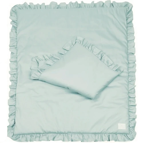 Pościel z wypełnieniem Baby z falbanką - Seledynowa