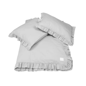 Bedclothes SG 160x200 with ruffles Adult two pillowcases included Grey