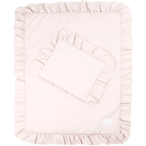 Posciel z wypełnieniem Nowordkowa Falbanka Pudrowy róż