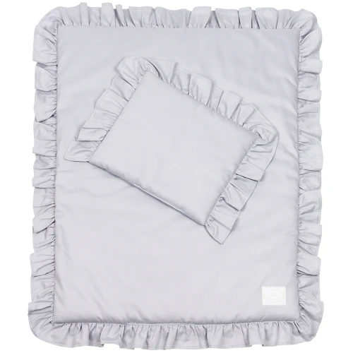 Bedding SG filled Newborn with ruffles Grey