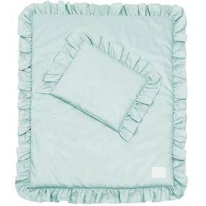 Pościel SG z wypełnieniem Noworodkowa Falbanka - Seledynowa