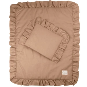 Pościel SG z wypełnieniem noworodkowa falbanka Czekoladowa