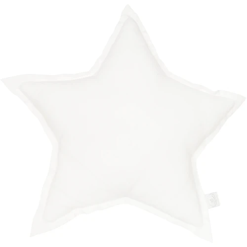 Poduszka PN gwiazdka lniana Biały 