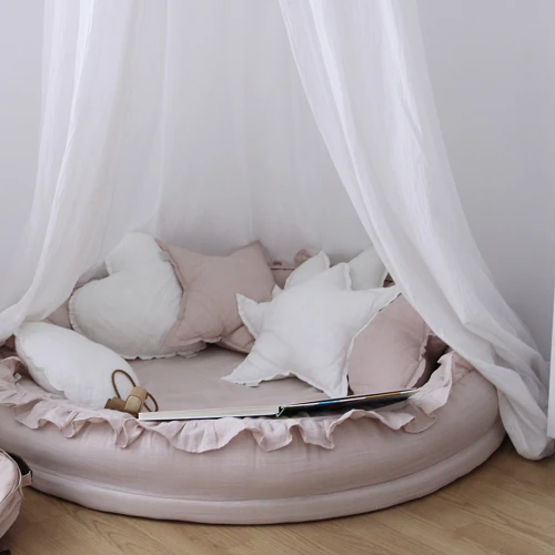 Linen Star pillow PN Powder pink 