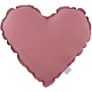 Poduszka PN serce lniane Blush