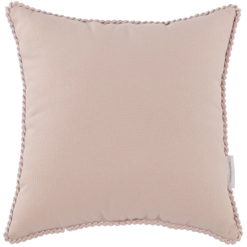 Square Boho pillow with bubbles Powder pink