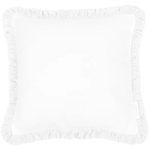 Poduszka Boho z ramką Biała