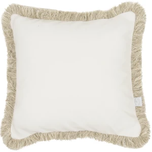 Boho border pillow Vanilla + beige