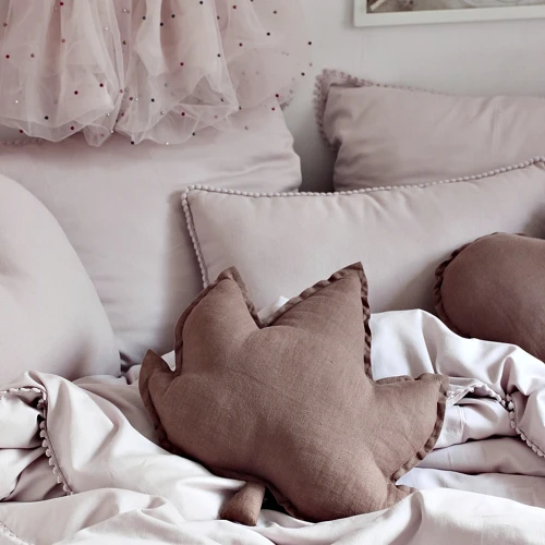 Boho rectangular bubble pillow Powder pink