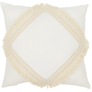 Boho Square lace pillow Vanilla