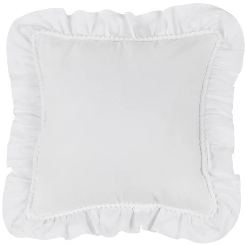 Pillow with ruffles Boho White