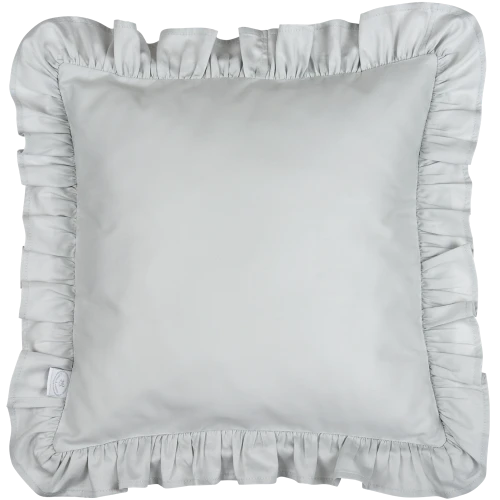 Poduszka z falbanką Szary