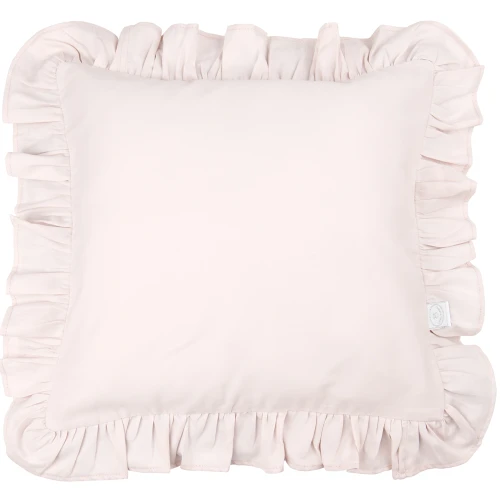 Poduszka z falbanką Pudrowy róż