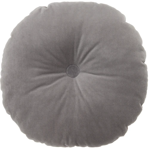 Poduszka Basic okrągła z guzikiem Grafit