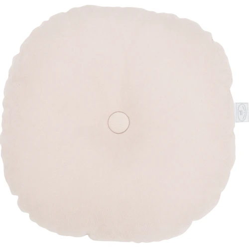 Round Basic pillow with button Powder pink