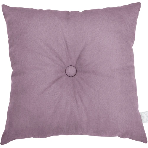 Poduszka Basic kwadratowa z guzikiem Brudny fiolet