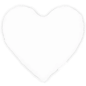 Poduszka serce z bąbelkami Biała