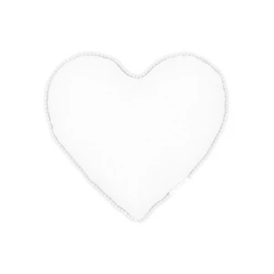 Mini poduszka serce z bąbelkami Biała