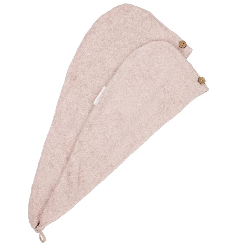 Turban kąpielowy dla dorosłych Pudrowy róż