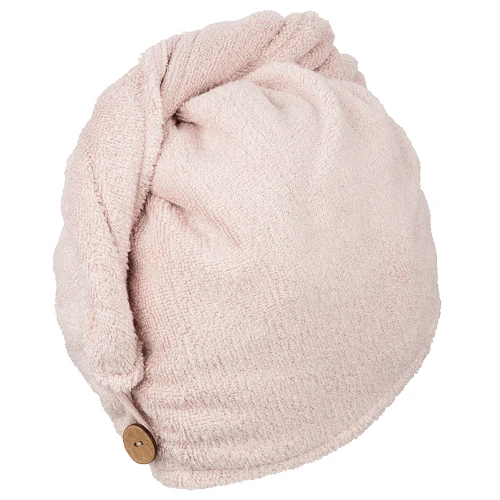Turban kąpielowy dla dorosłych Pudrowy róż