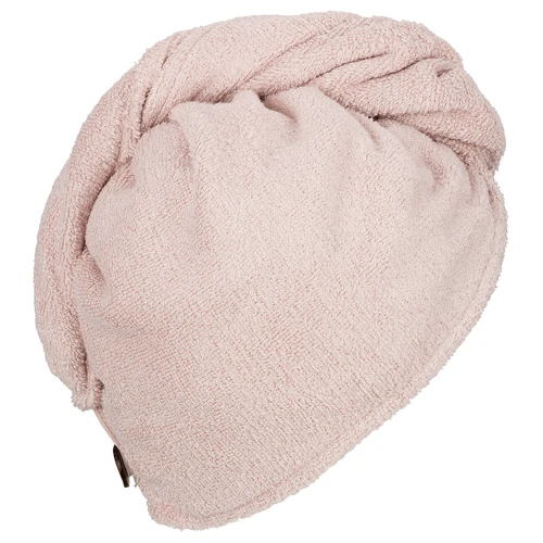 Turban kąpielowy dla dorosłych Pudrowy róż