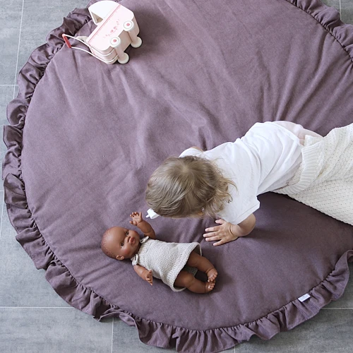 Playmat Basic with ruffles Moody violet