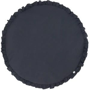 Lniana mata z falbanką PN Grafit