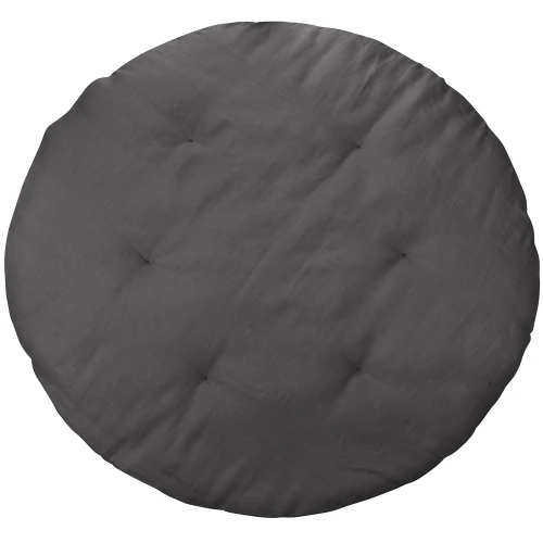 Pikowana lniana mata PN Grafit