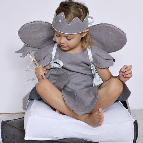 Pikowana pufa Biała