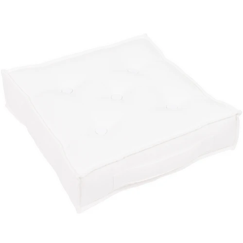 Pikowana pufa Biała