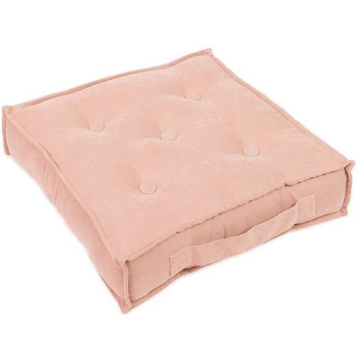 Quilted pouf  Dusty peach