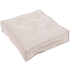 Quilted pouf Dark beige