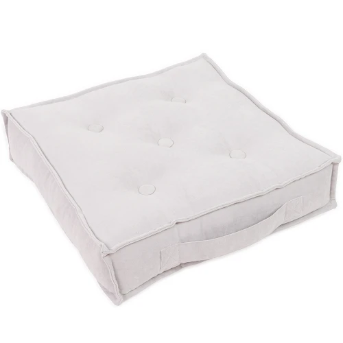 Pikowana pufa Jasno szara