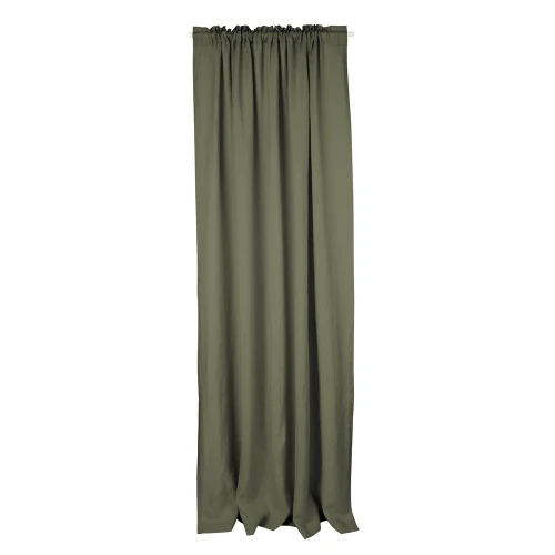 Lniana zasłona PN Oliwkowa