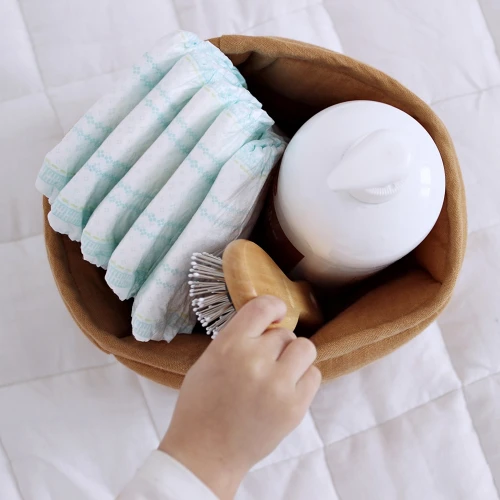 Round basket PN Caramel