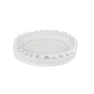 Mały junior nest Basic z falbanką Biały