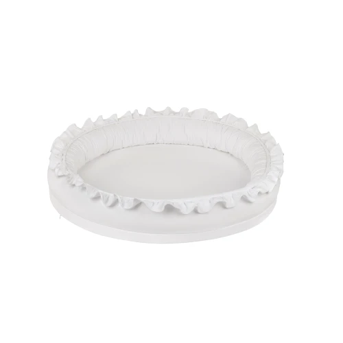 Mały junior nest Basic z falbanką Biały