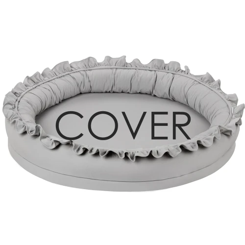 Pokrowiec Junior nest BC Jasno szary z falbanką