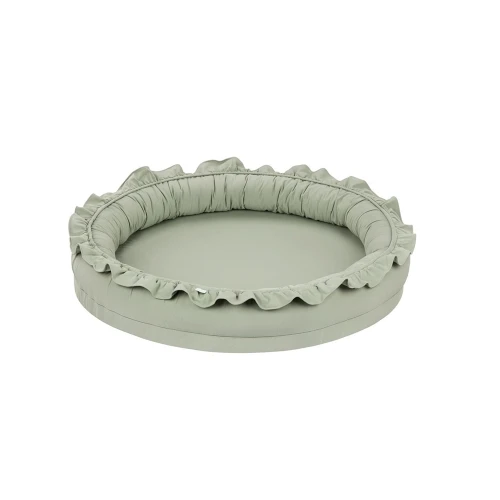 Mały junior nest Basic z falbanką Pustynna zieleń