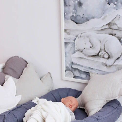 Lovely Bear Poster White / denim